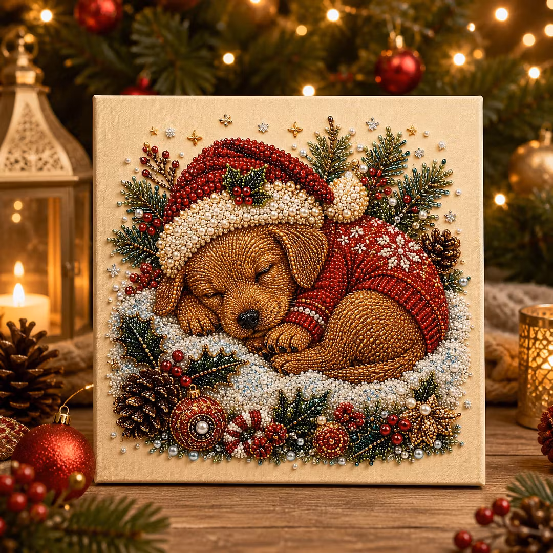 🔥Last Day Promotion 50% OFF丨Christmas puppy pearl DIY