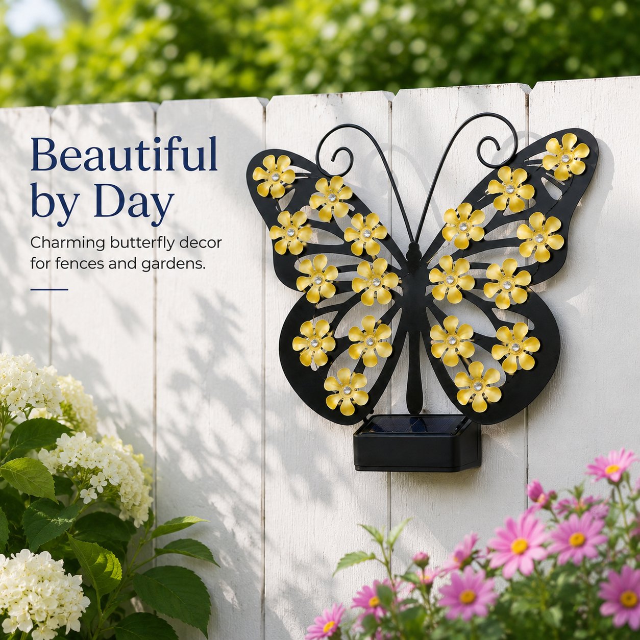 🦋 Solar Butterfly Garden Light - Warm Glow Outdoor Fence Decor