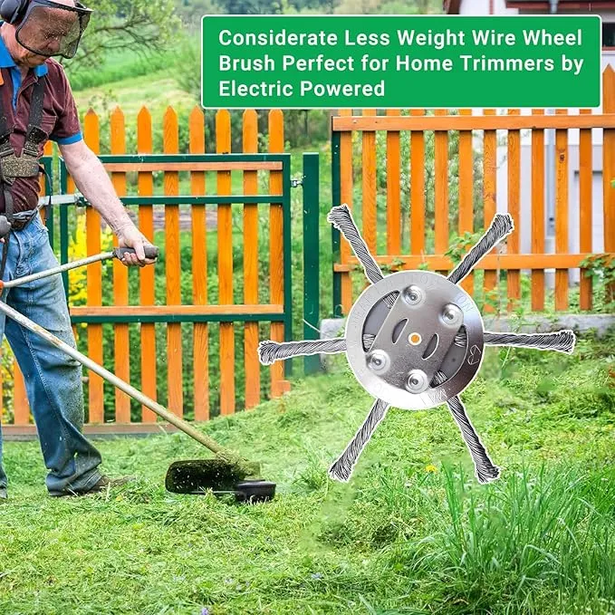 🔥👨‍🌾6 inch Steel Wire Brush Cutter Trimmer Head