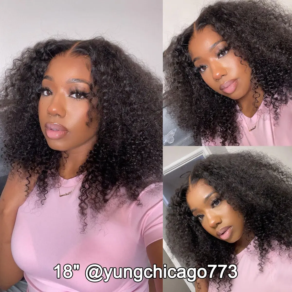 [NEW IN] OQ HAIR Kinky Curly Wear and Go Glueless Human Hair Wigs Pre Bleached Pre-cut 7x5 HD Lace Front Wig Pre-plucked Natural Hairline