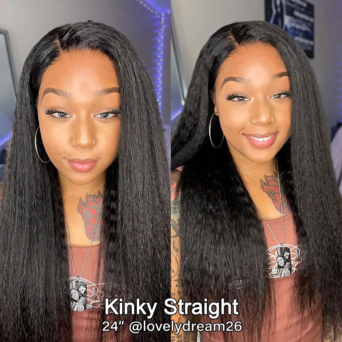 [Free Upgraded] viv HAIR Wear And Go Glueless Wigs Pre Cut 7x5 HD Straight Lace Human Hair Wigs Pre Bleached Tiny Knots Beginner Friendly#SummerVibes