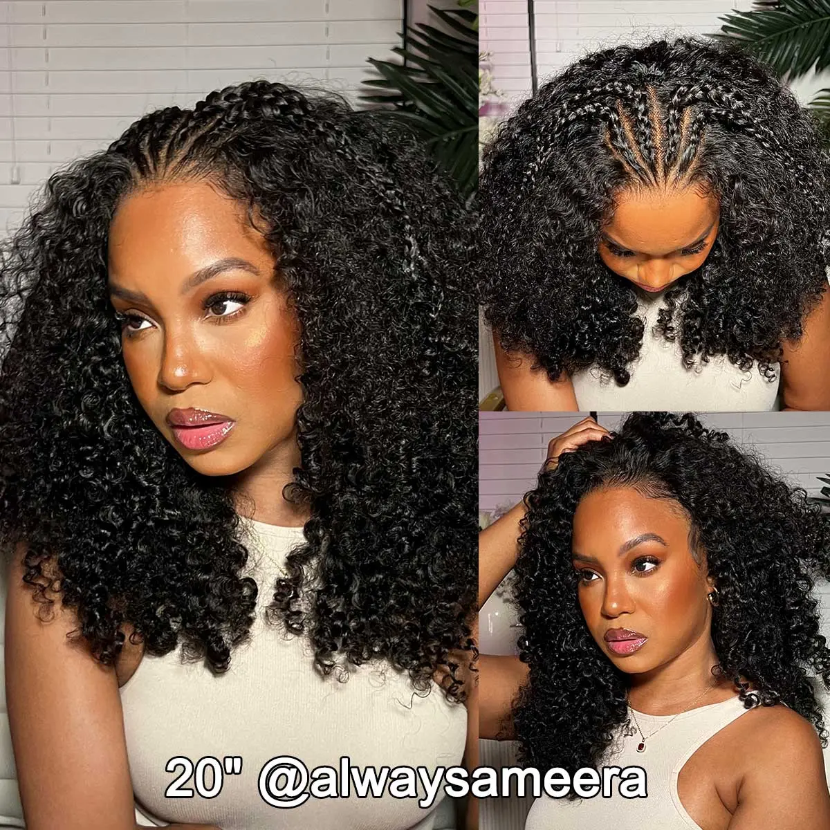 [NEW IN] OQ HAIR Kinky Curly Wear and Go Glueless Human Hair Wigs Pre Bleached Pre-cut 7x5 HD Lace Front Wig Pre-plucked Natural Hairline