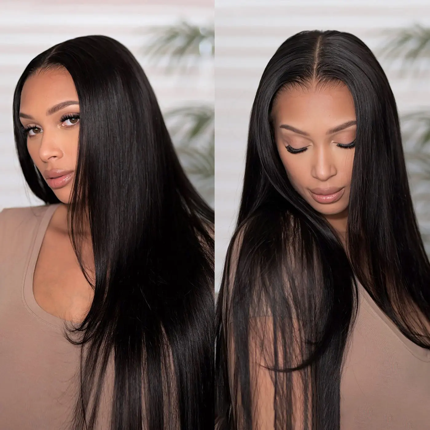 [Free Upgraded] viv HAIR Wear And Go Glueless Wigs Pre Cut 7x5 HD Straight Lace Human Hair Wigs Pre Bleached Tiny Knots Beginner Friendly#SummerVibes