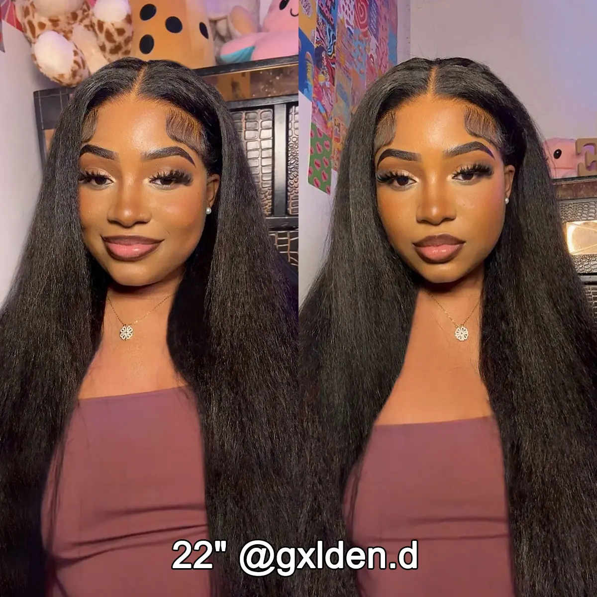 [NEW IN] OQHAIR Kinky Straight Hair Wear Go Glueless Wigs 180% Density 7x5 Pre Cut HD Lace Closure Wigs Pre Plucked Natural Hairline