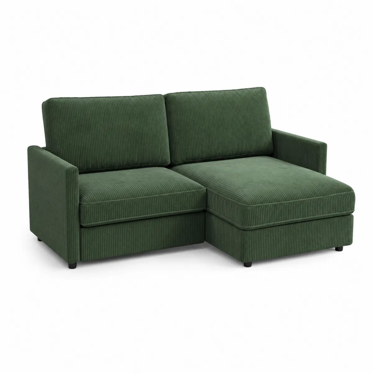 Sofa modułowa z szezlongiem sztruks-Zengloweu