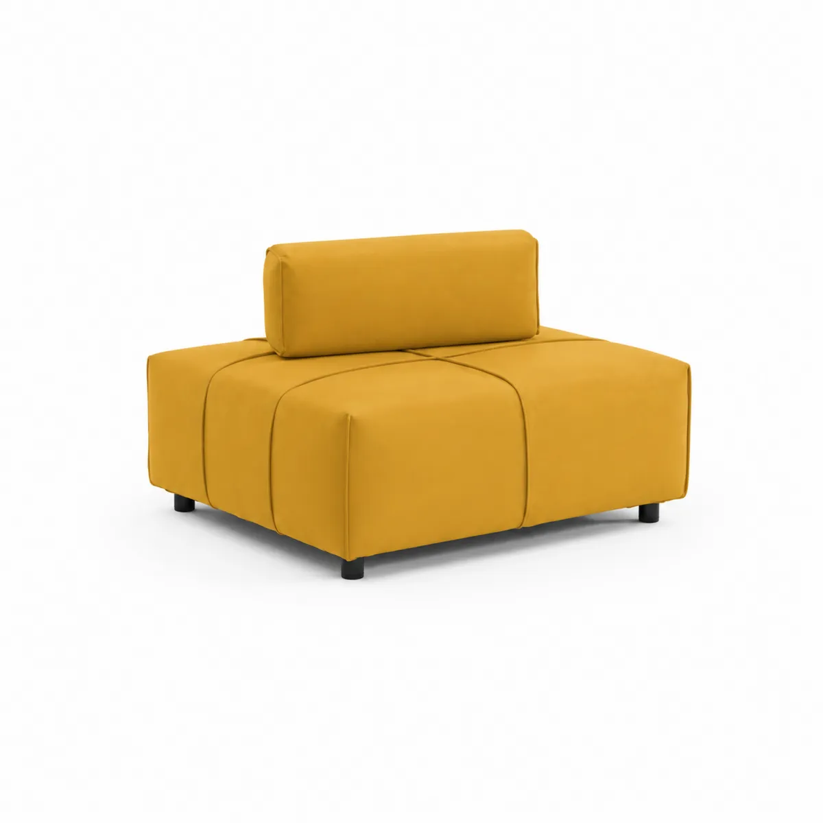 Modułowa sofa jednoosobowa tkanina poliestrowa Żółta-Zengloweu