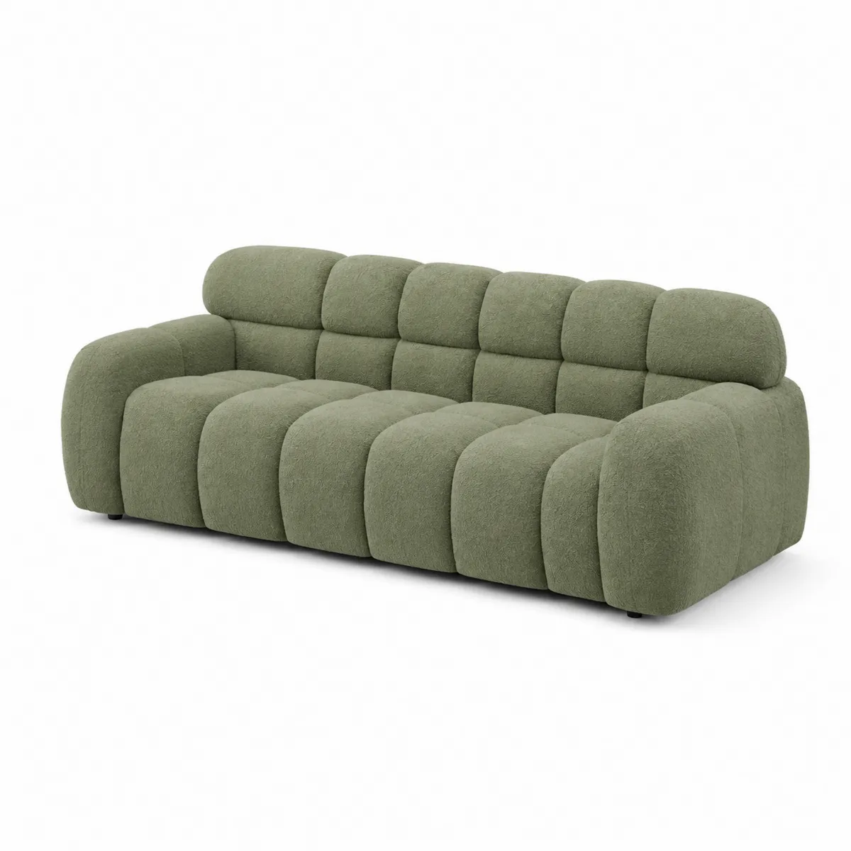 Sofa 3-osobowa tapicerowana tkanina zielona-Zengloweu
