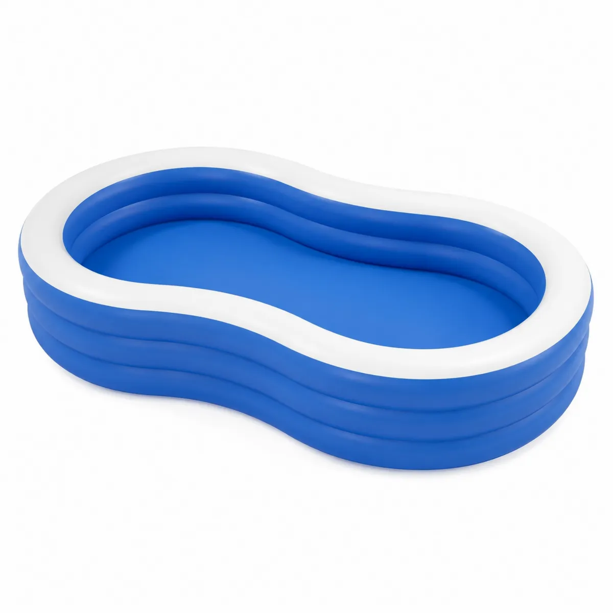 Basen dmuchany owalny niebieski PVC 262cm x 175cm x 51cm-Zengloweu