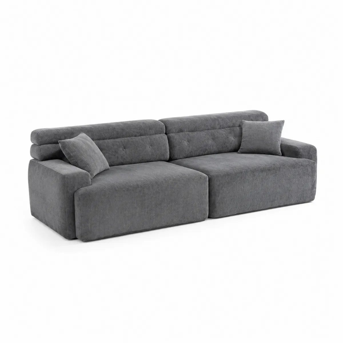 Sofa modułowa z tkaniny poliestrowej w kolorze Szarym-Zengloweu