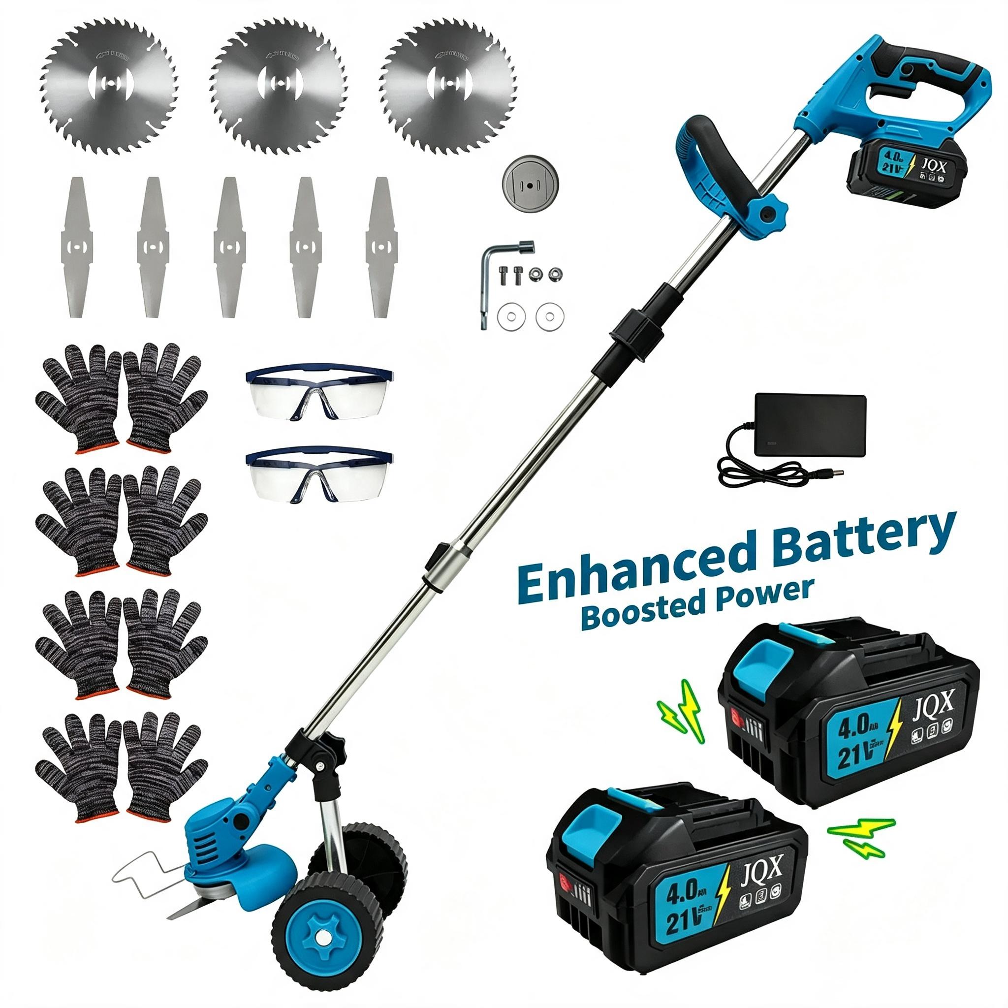 21V Cordless 3-in-1 Weed Whacker with Adjustable Handle