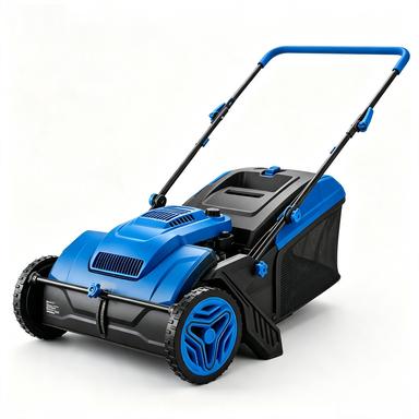 Lepaiyou 21-inch push lawn sweeper with a 3.5 cubic foot grass collection bin