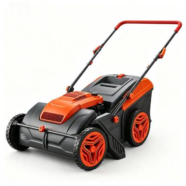 Lepaiyou 21-inch push lawn sweeper with a 3.5 cubic foot grass collection bin