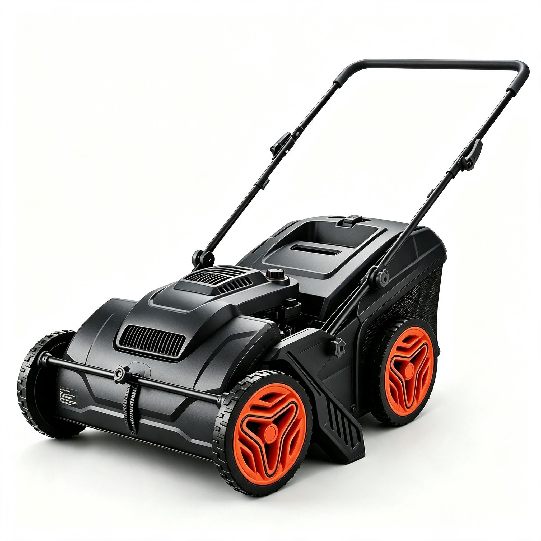 Lepaiyou 21-inch push lawn sweeper with a 3.5 cubic foot grass collection bin
