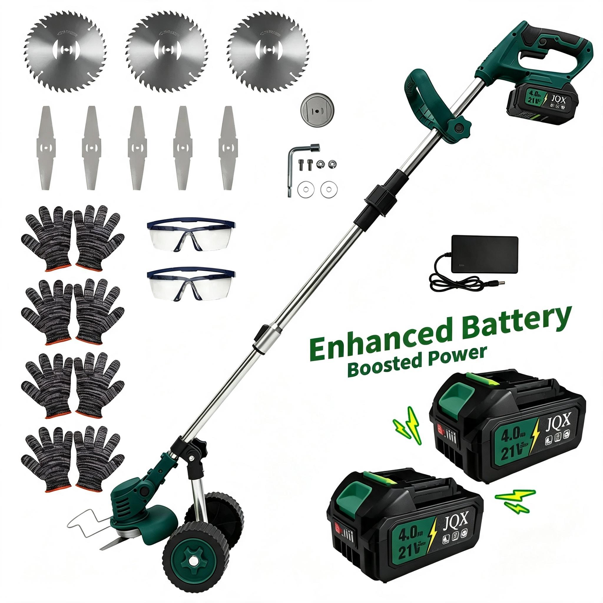 21V Cordless 3-in-1 Weed Whacker with Adjustable Handle