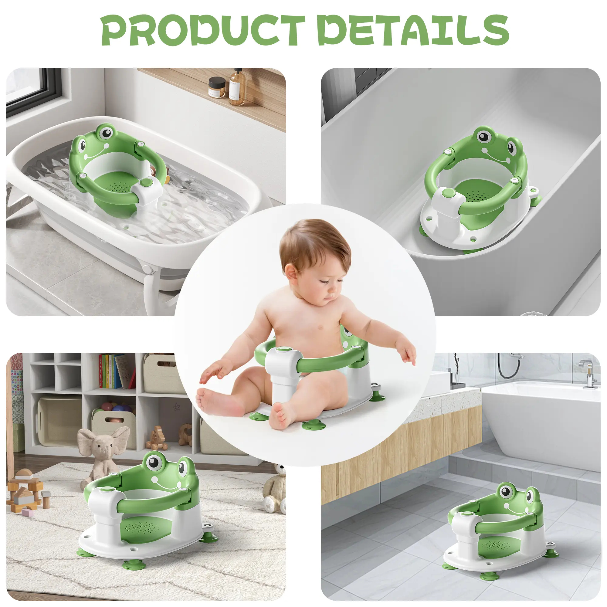 Miumustore Foldable Baby Bath Chair