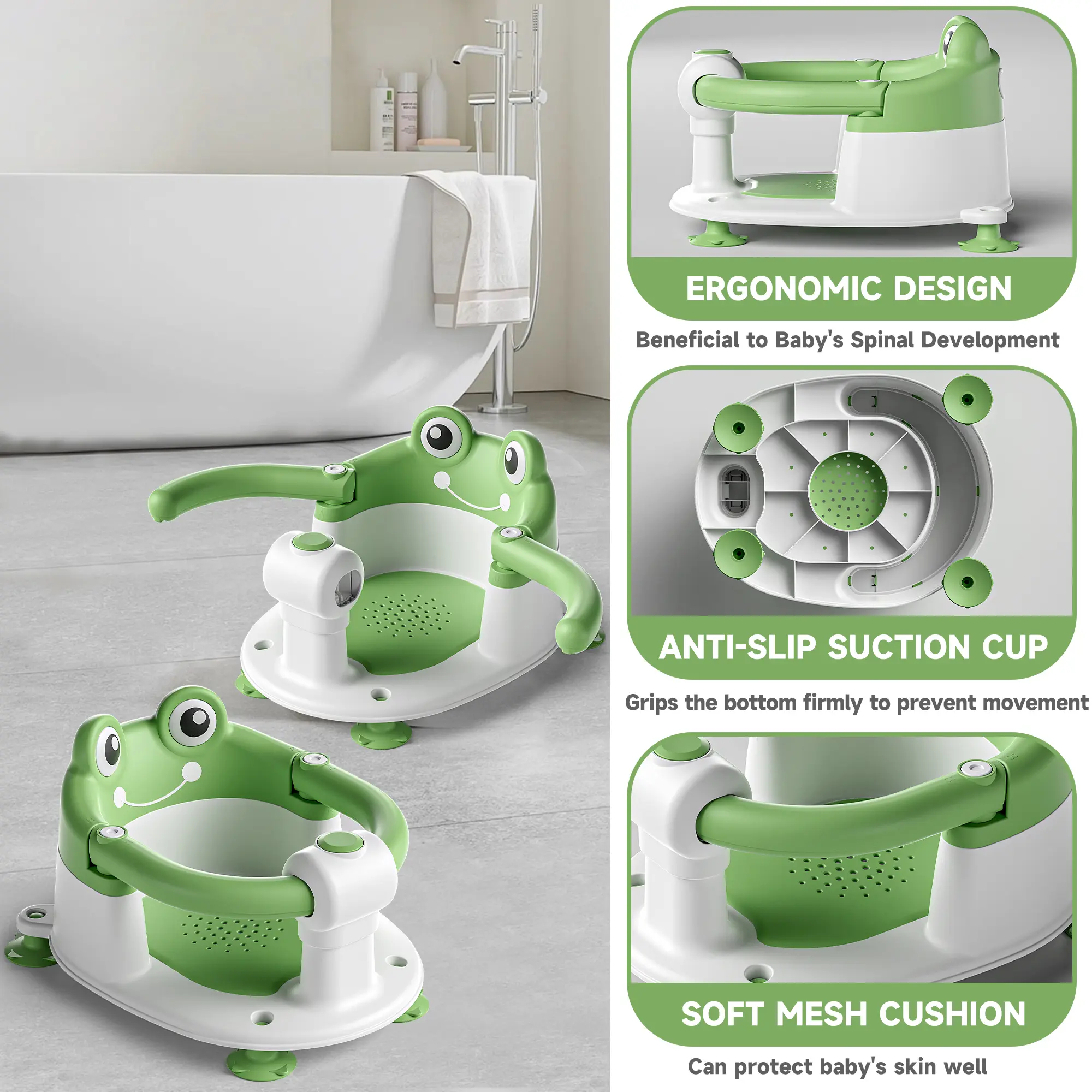 Miumustore Foldable Baby Bath Chair