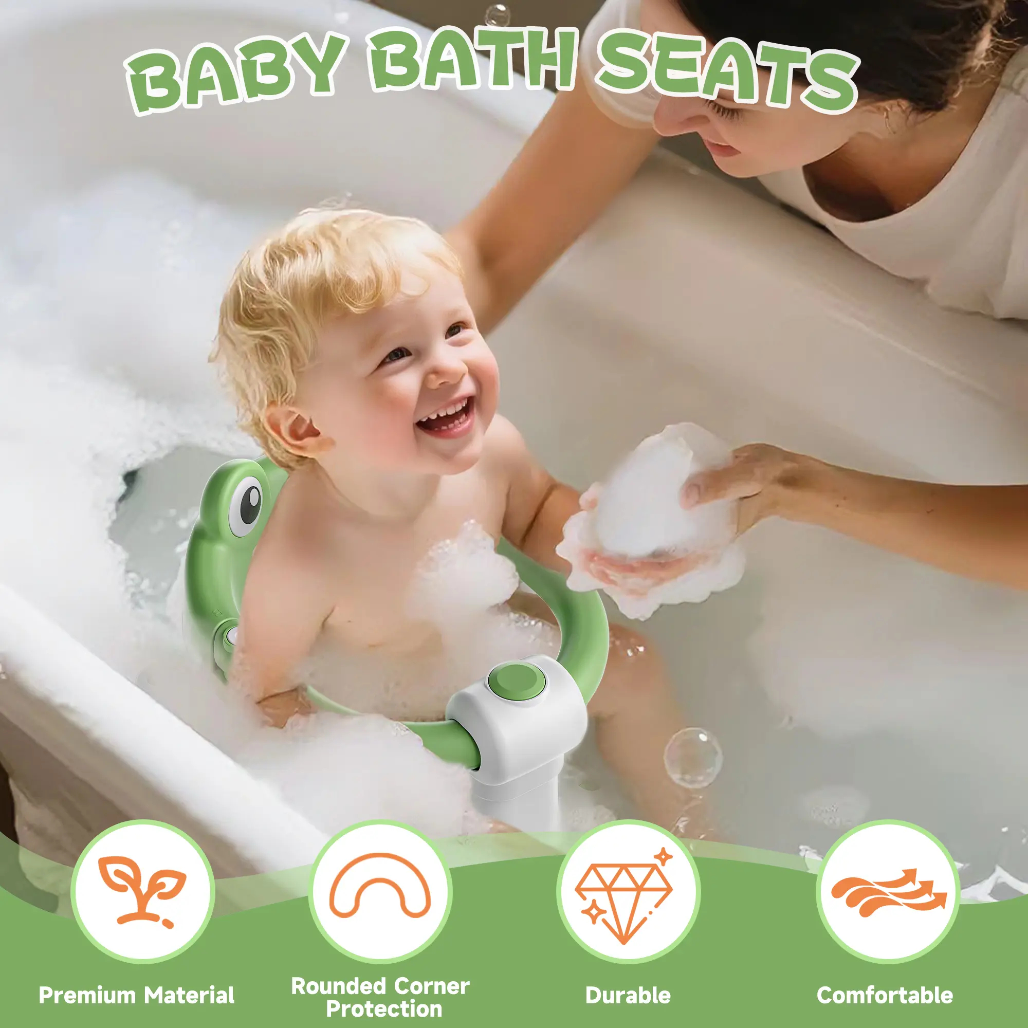 Miumustore Foldable Baby Bath Chair