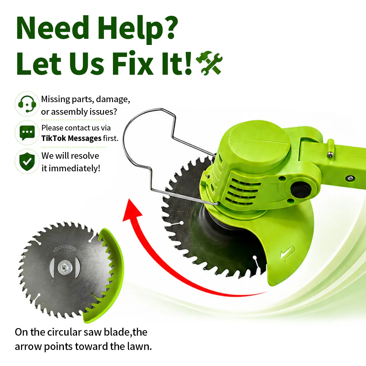 21V Cordless 3-in-1 Weed Whacker with Adjustable Handle