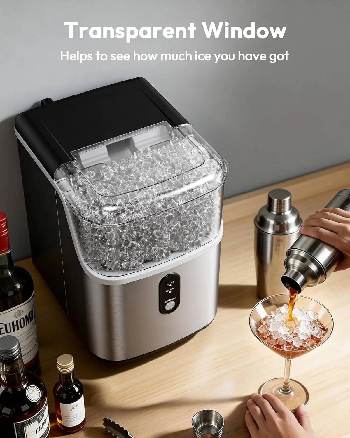 Miumustore Nugget Ice Maker Countertop
