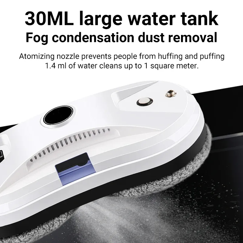 Miumustore Window Cleaning Robot: Automatic Water Spray Function, Drop-Proof, Magnetic Glass Cleaning Machine for Home Use