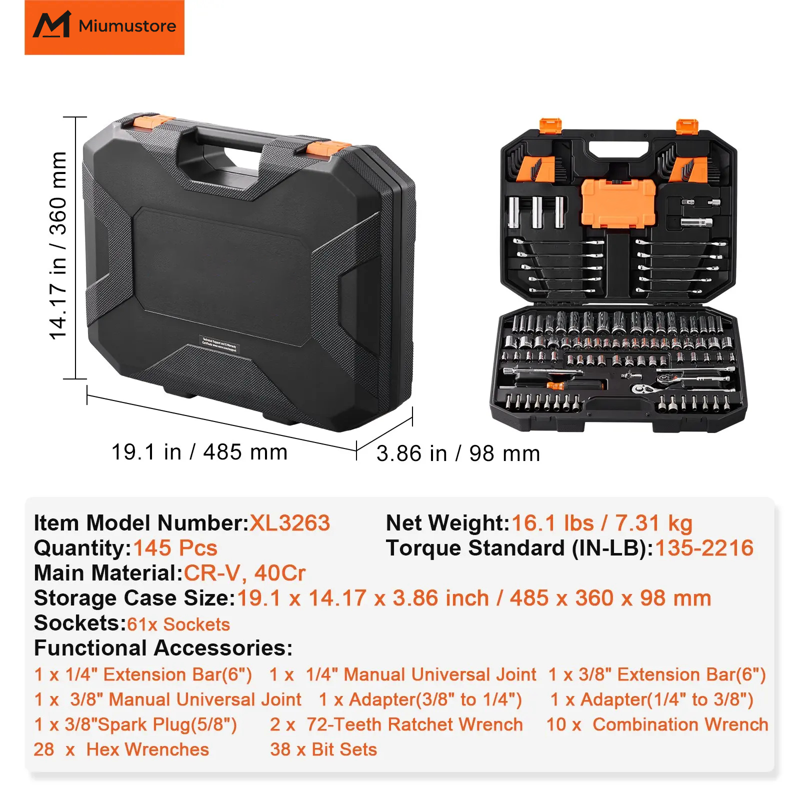 Miumustore Automotive Precision Sleeve Tool Set
