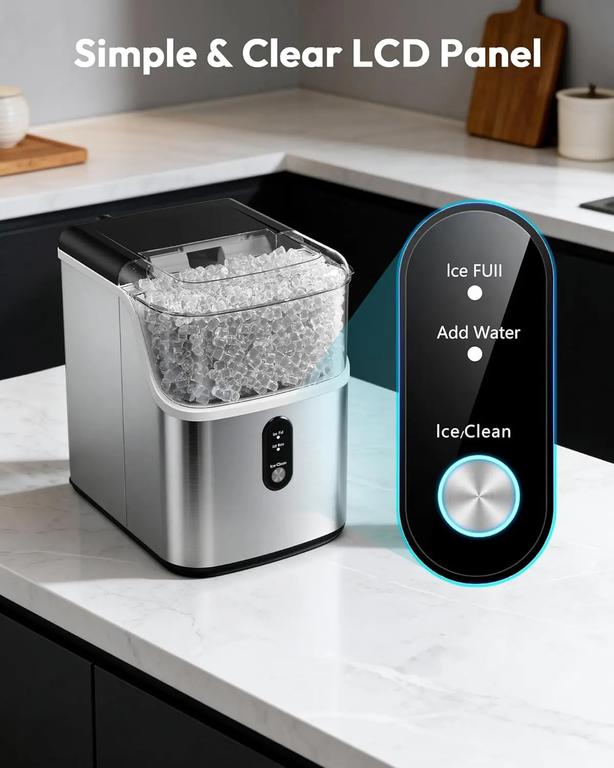 Miumustore Nugget Ice Maker Countertop