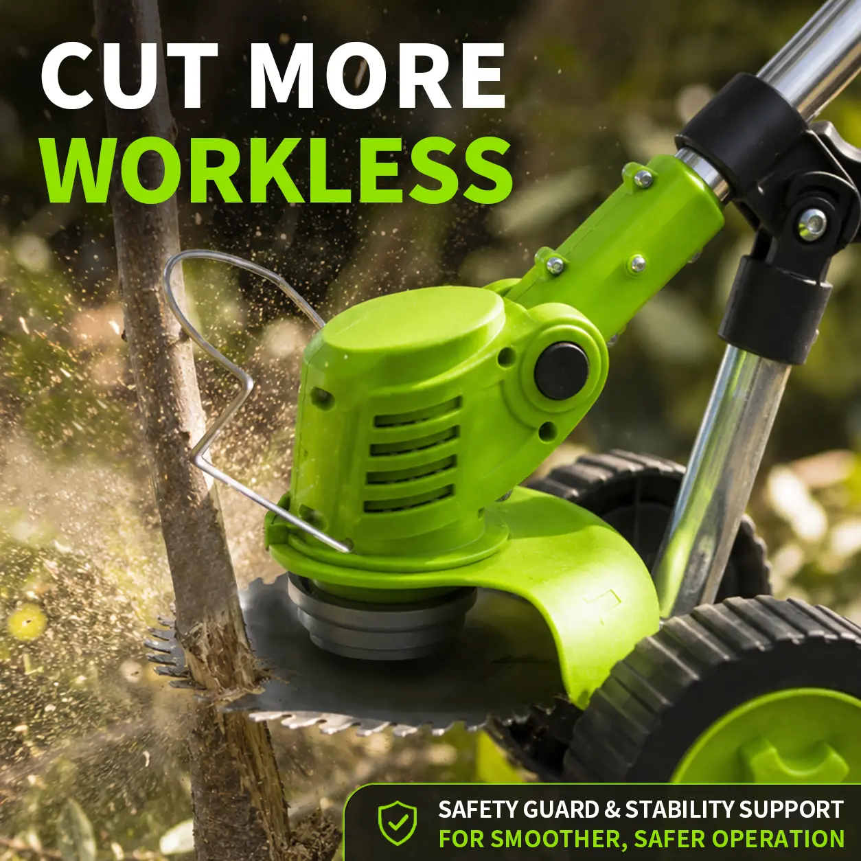 21V Cordless 3-in-1 Weed Whacker with Adjustable Handle