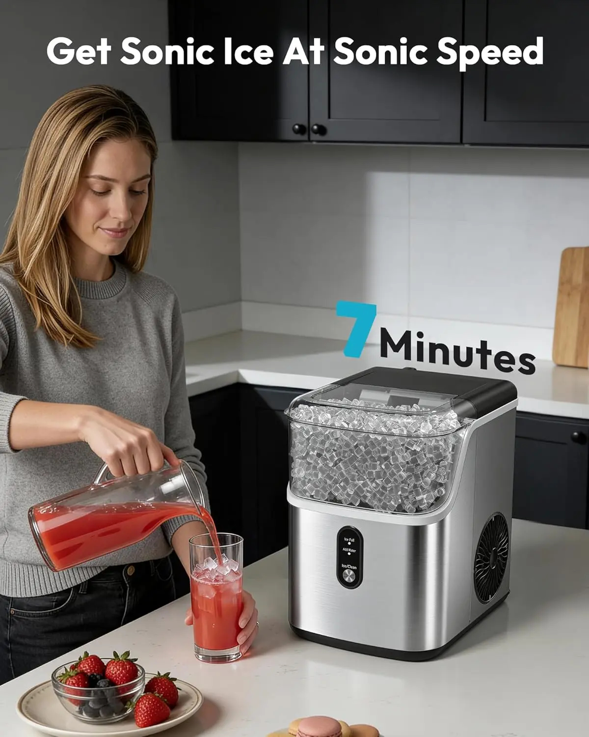 Miumustore Nugget Ice Maker Countertop