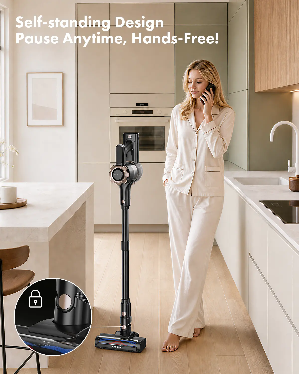 【lepaiyou 2026 Newly Upgraded】The Trucozie T350 cordless vacuum cleaner now features an upgraded green LED dust level indicator and an upright mode. Brought to you by lepaiyou, your trusted European retailer.