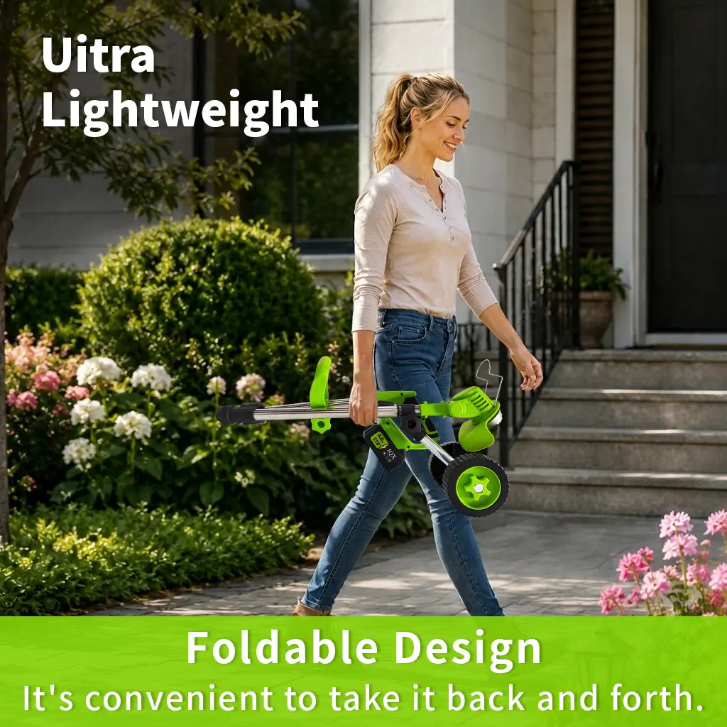 21V Cordless 3-in-1 Weed Whacker with Adjustable Handle