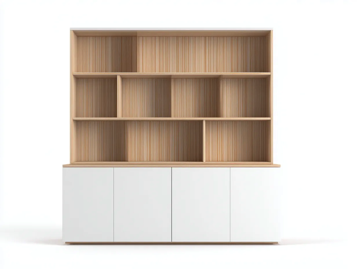 Bücherregal-MDF-Holz-190x42x158 cm-Weiß-Braun-Modernes Design-Javiaiodwell