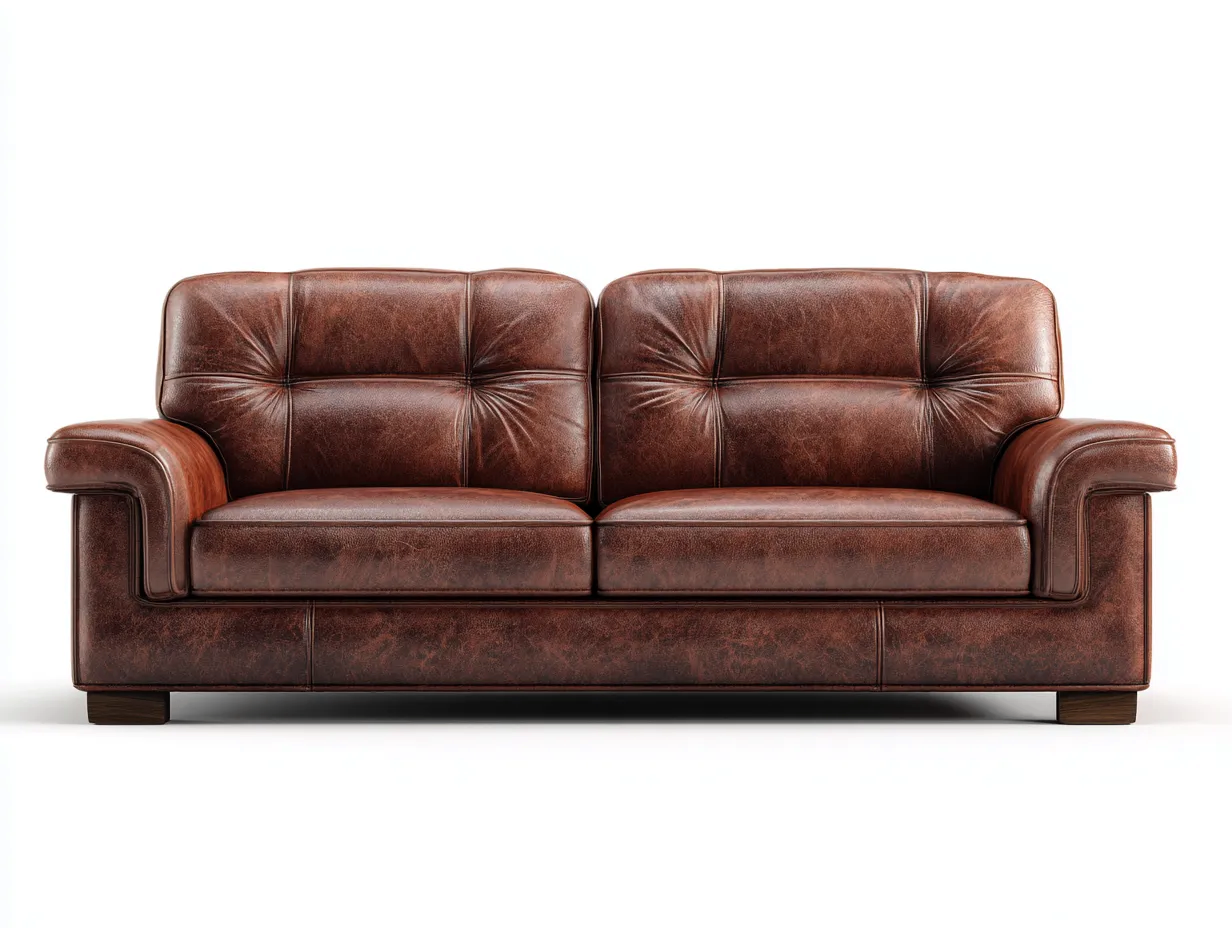 Zweisitzer Sofa-Kunstleder-Holz-178x93x88 cm-Dunkelbraun-Modernes Design für Wohnzimmer-Javiaiodwell