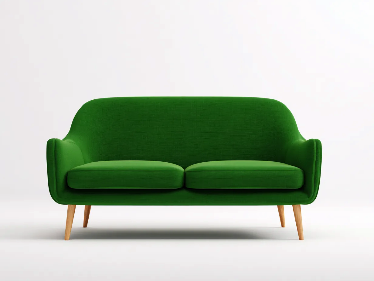 Zweisitzer Sofa-Stoff-Holz-166x83x78 cm-Dunkelgrün-Moderner Stil-Javiaiodwell