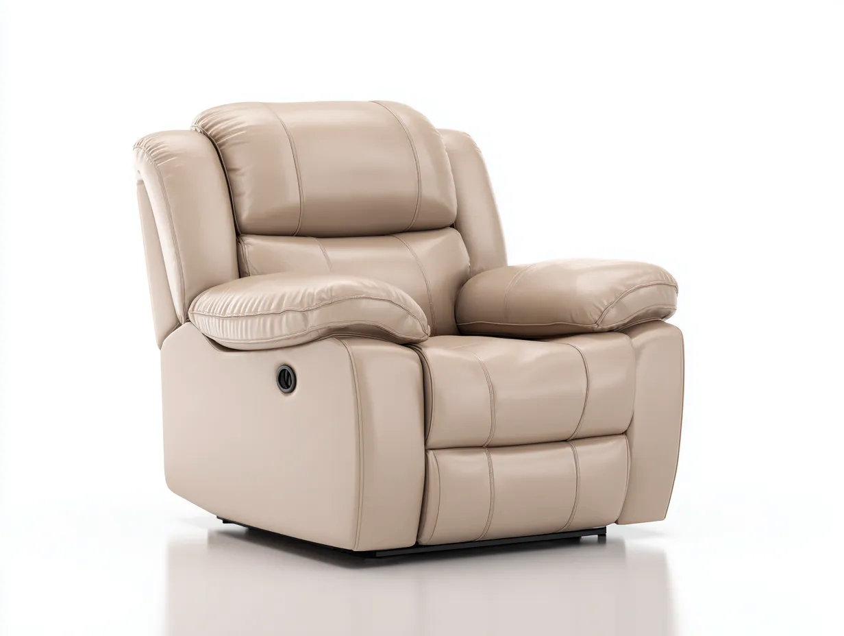 Liegesessel-Kunstleder-Metall-96x94x108 cm-Beige-Modern-Javiaiodwell