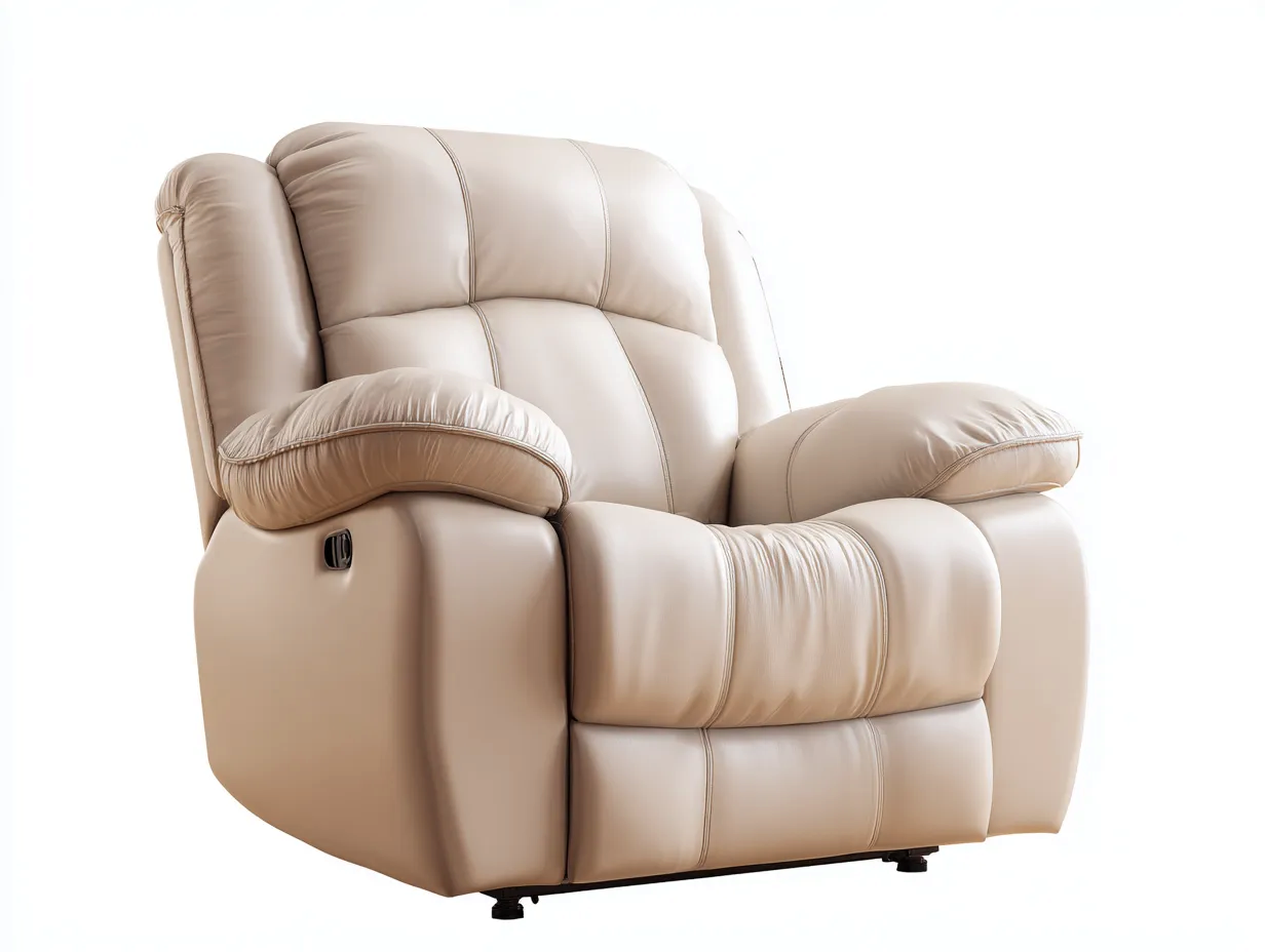 Liegesessel-Kunstleder-Metall-97x95x111 cm-Beige-Modern-Javiaiodwell
