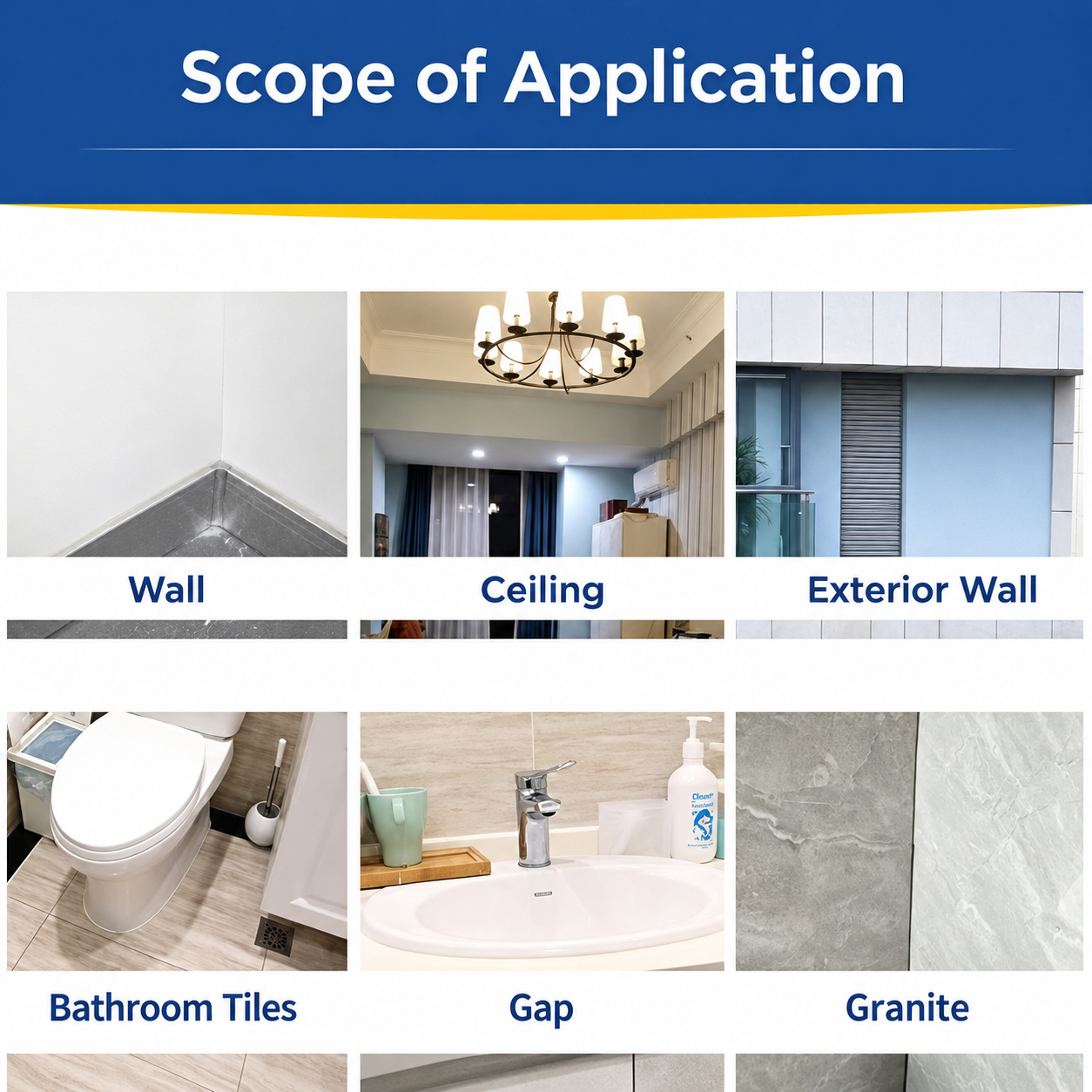 Lab-tested anti-mold foam used on bathroom tiles kitchen sink silicone caulk wall corners and other surfaces