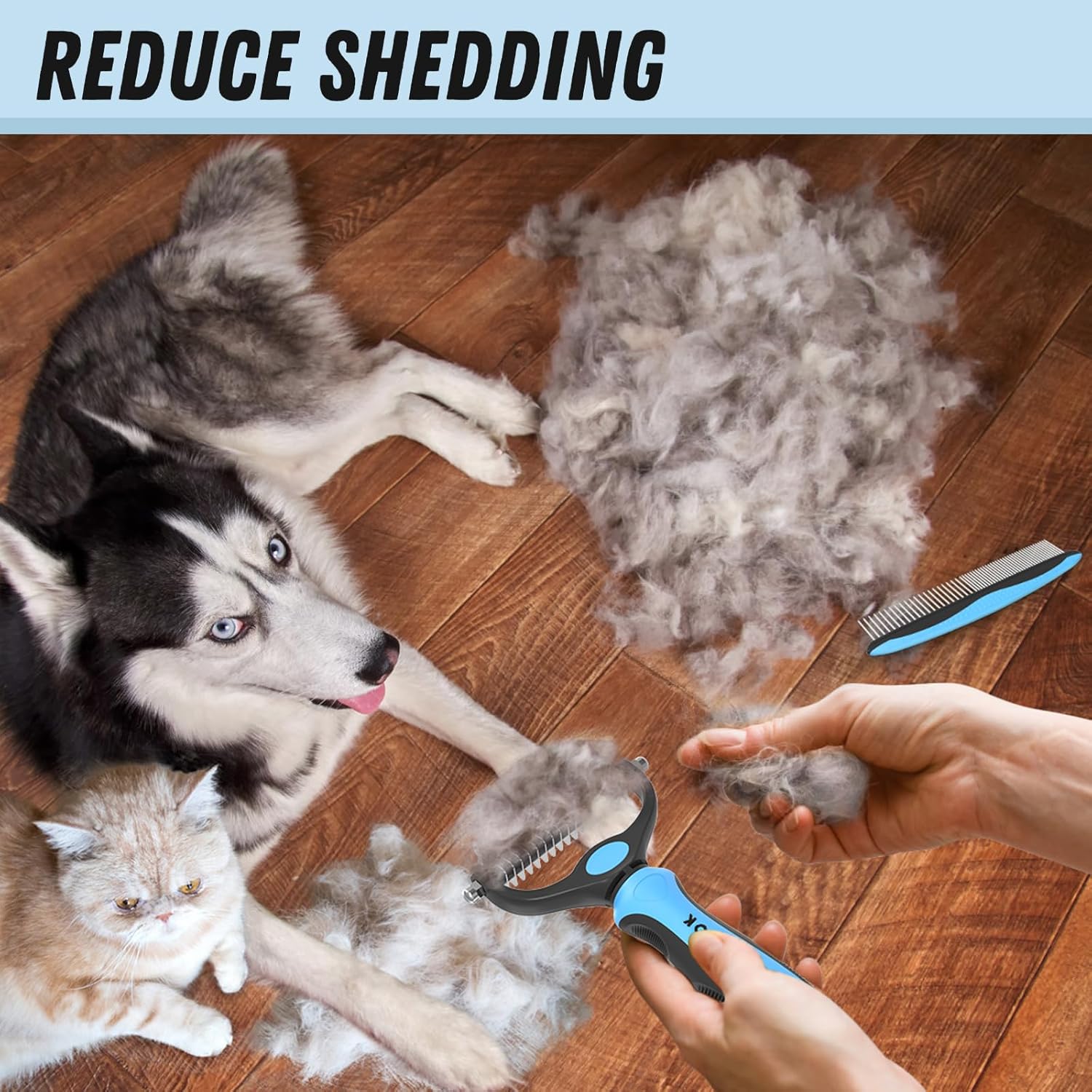 🔥🔥Limited Sale 50% OFF🔥Gentle Pet Hair Remover Comb – Easy Dematting Brush for a Softer, Cleaner Coat