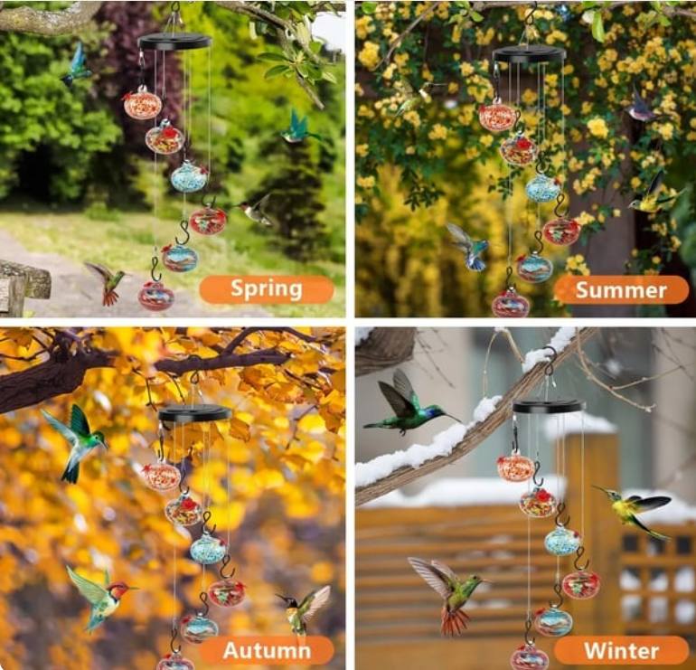 🔥Last Day 50% OFF 🎐Charming Wind Chimes Hummingbird feeders