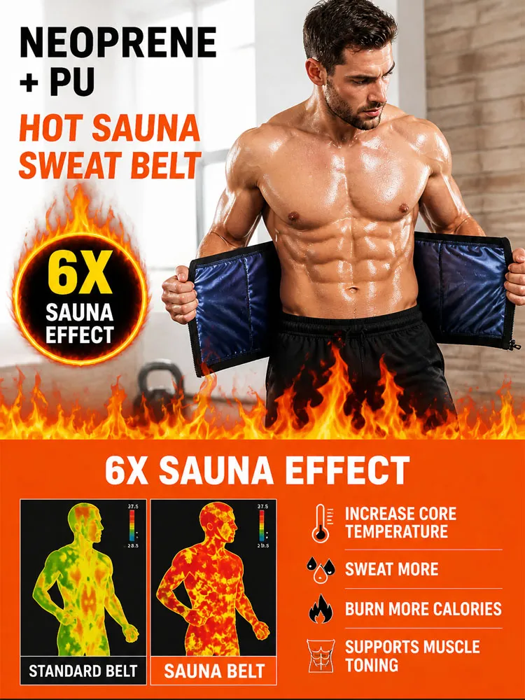 【Waist instantly tightened by 5cm】Sweat-shaping waist belt