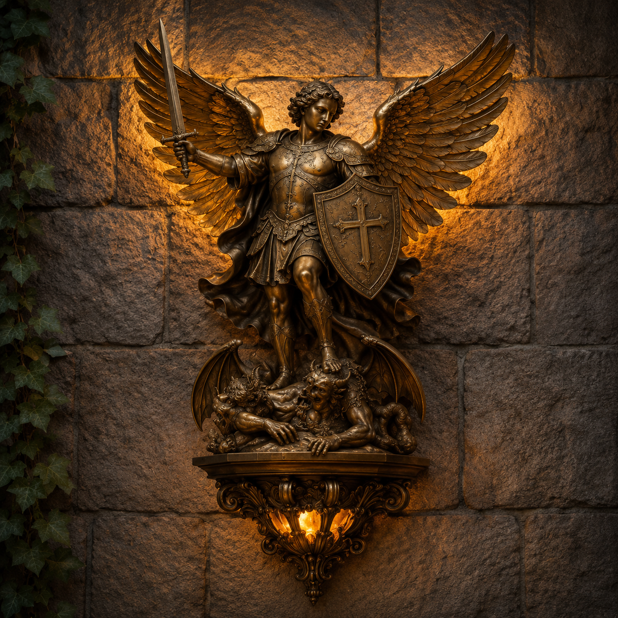 🔥50% OFF Limited Time✨Divine Archangel Wall Light, Protection & Faith Decor