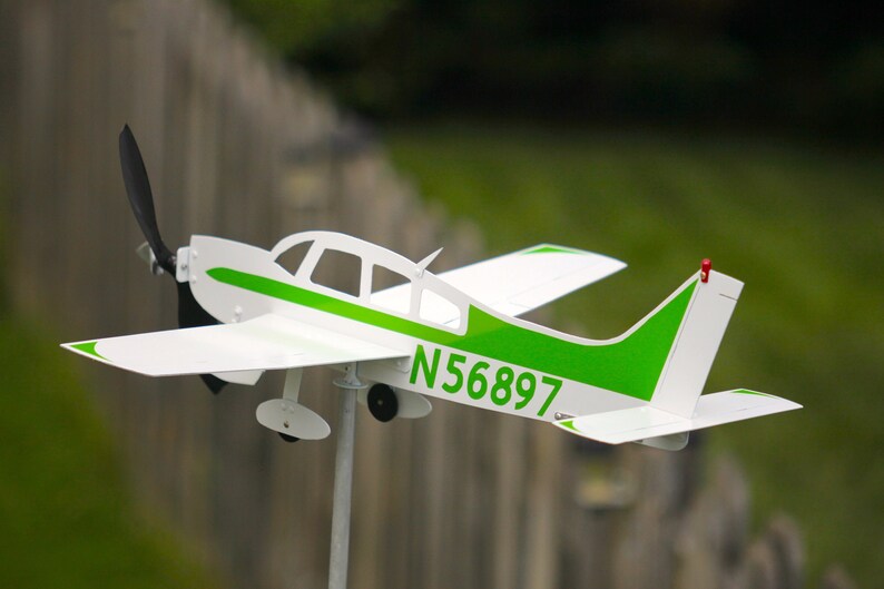 Personalized Civil Aviation Plane Family Model Outdoor Patio Decor Stake