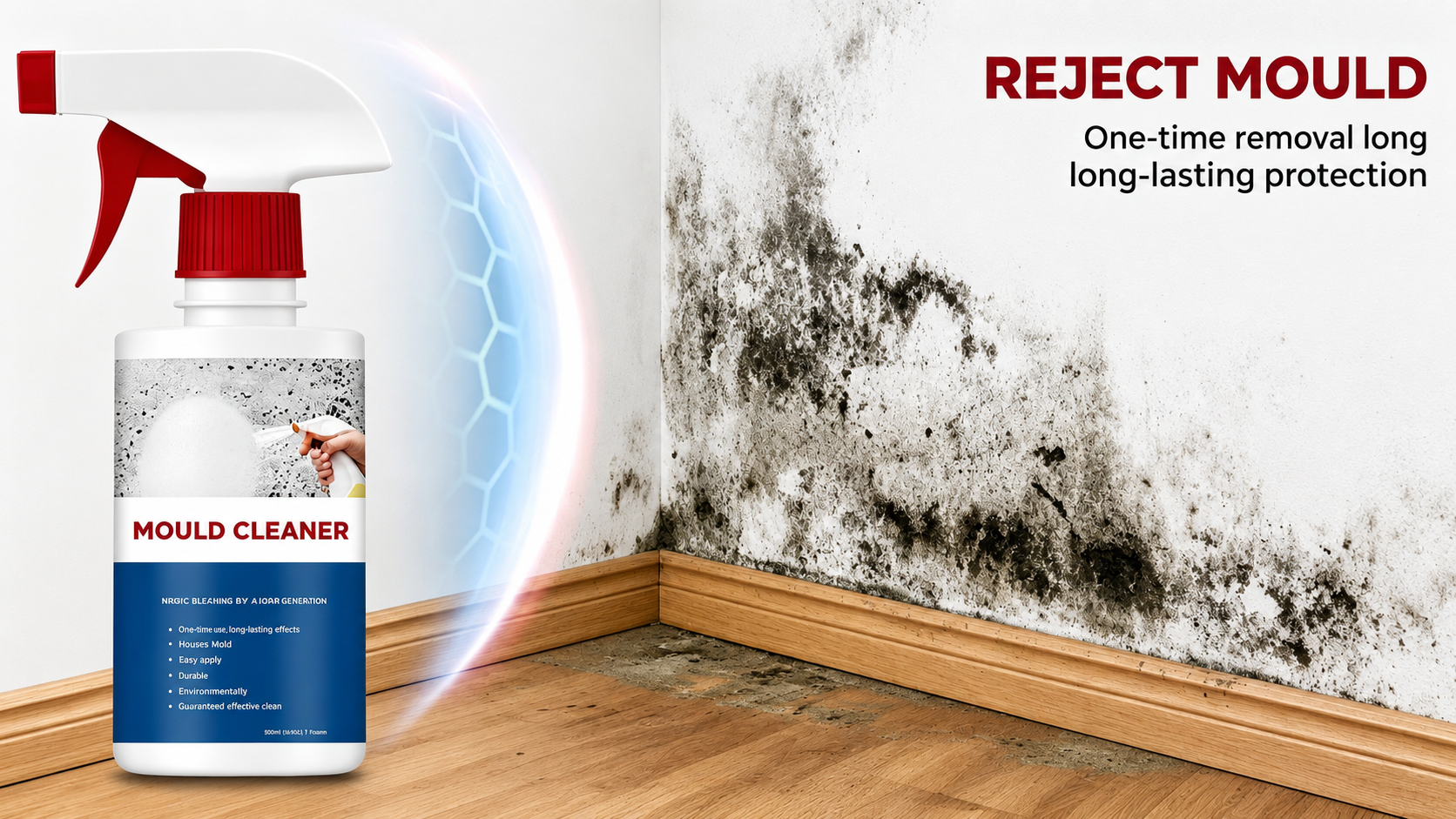 Second banner image from reference page showing mold stain removal result and anti-mold foam product
