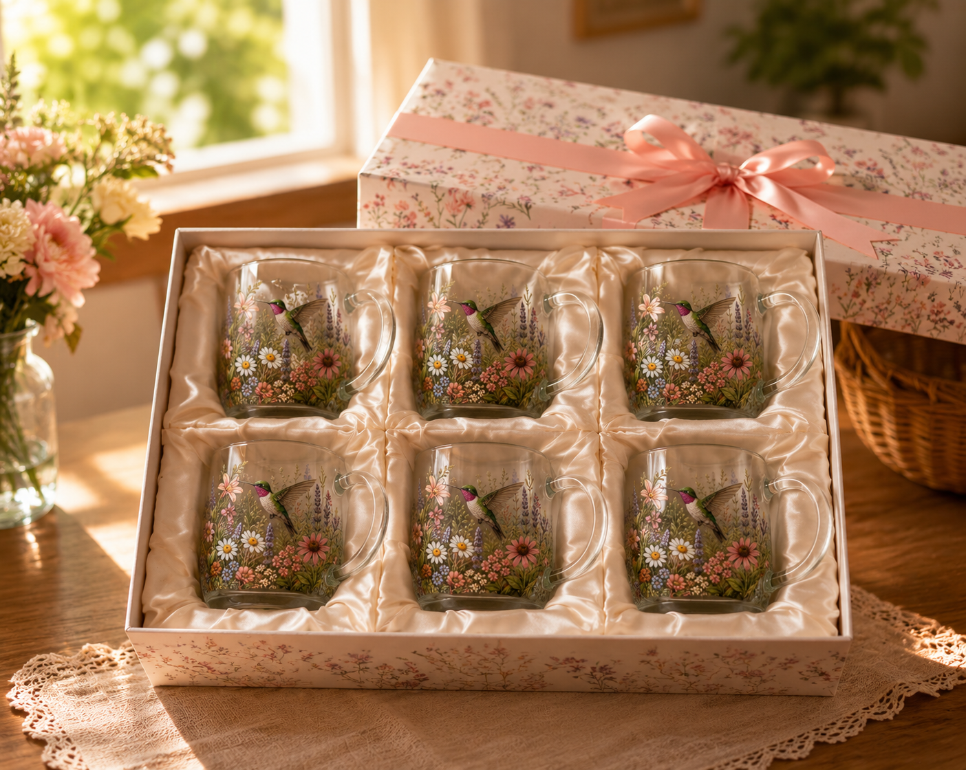 🌸 Limited Edition 2026 Garden Morning Bliss Glass Cup Collection ☕🐦