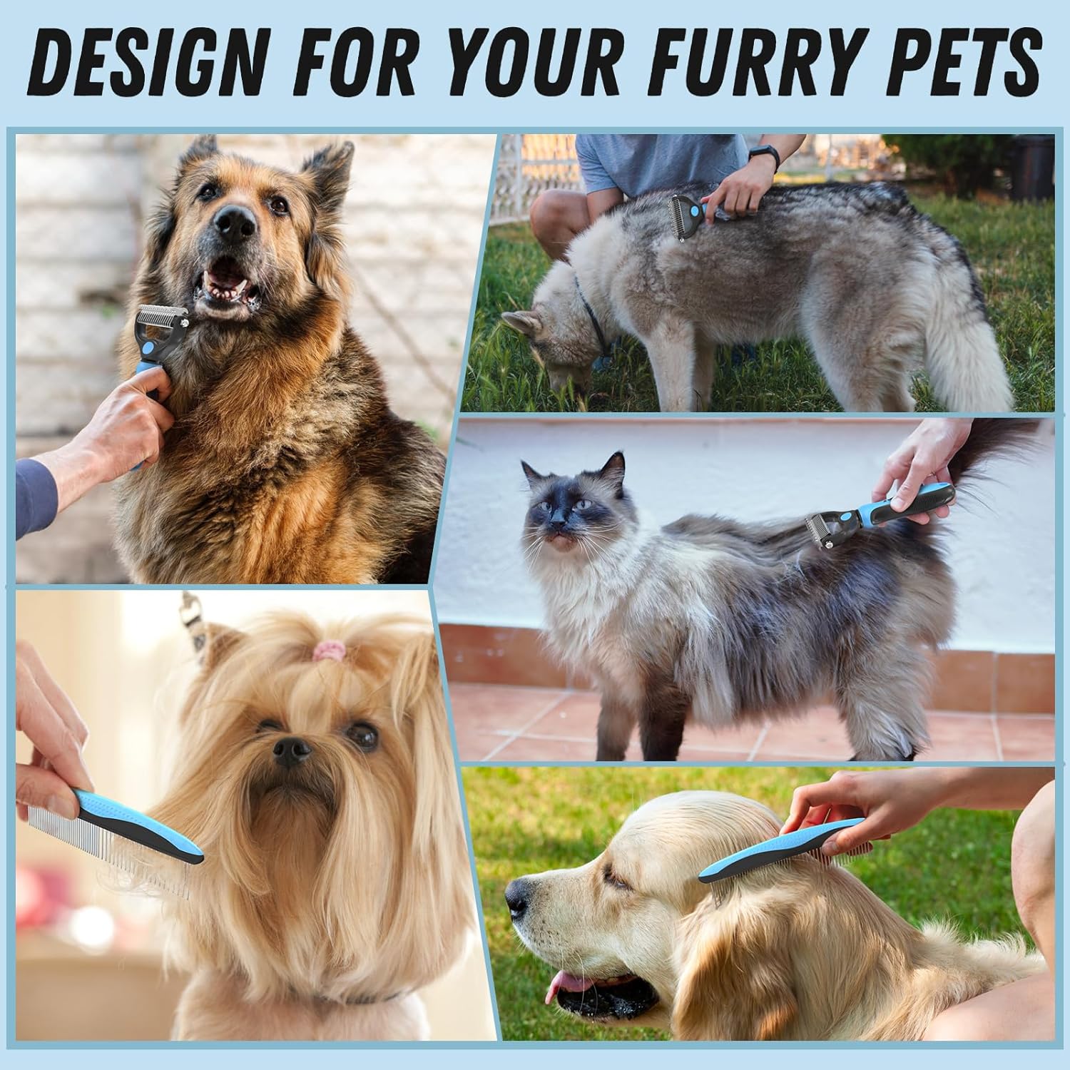 🔥🔥Limited Sale 50% OFF🔥Gentle Pet Hair Remover Comb – Easy Dematting Brush for a Softer, Cleaner Coat
