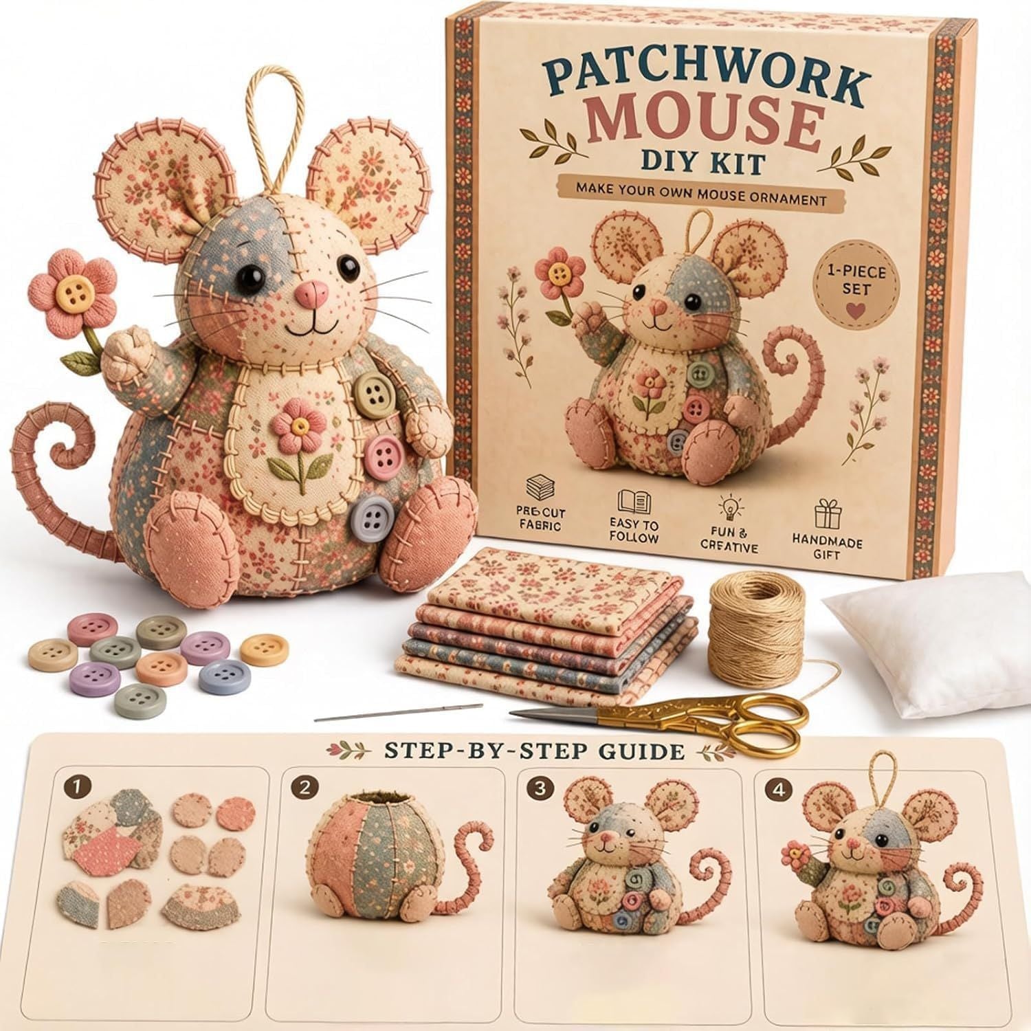 🧵DIY Patchwork Animal Kit – Create Your Own Adorable Animals