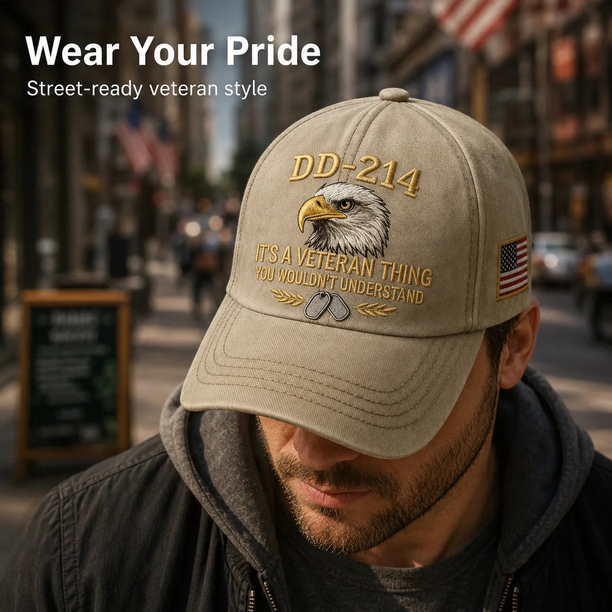 DD-214 Veteran 3D Embroidered Cap - “IT'S A VETERAN THING YOU WOULDN'T UNDERSTAND”🎁 Free Honor Coin With Every Cap 
