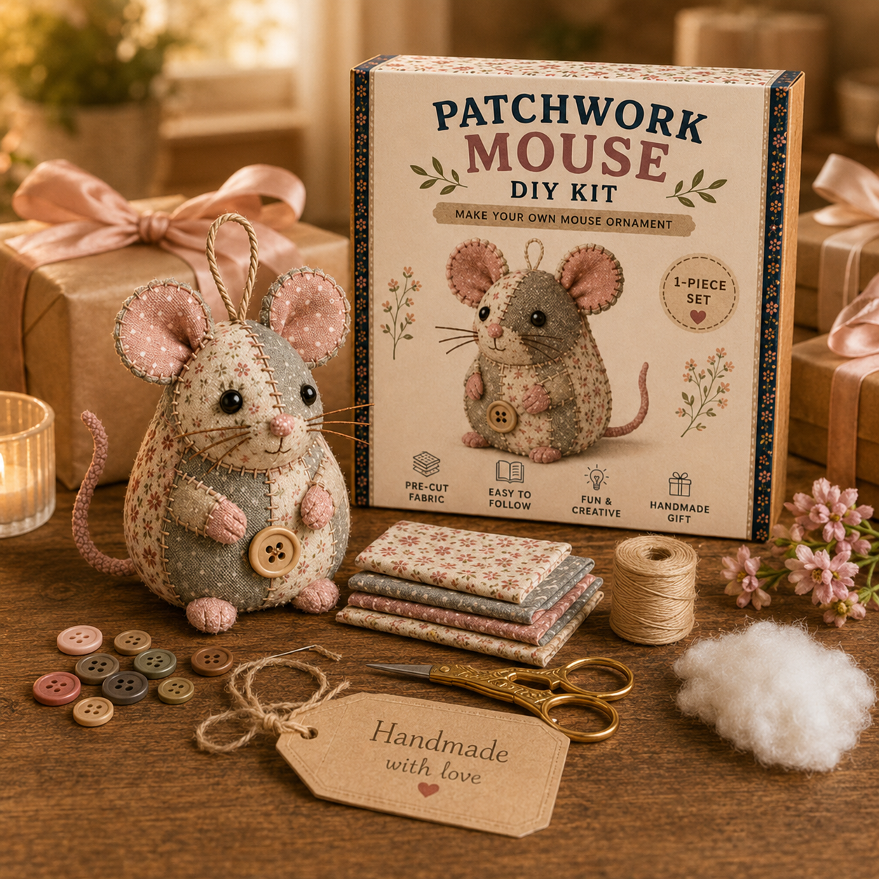 🧵DIY Patchwork Animal Kit – Create Your Own Adorable Animals