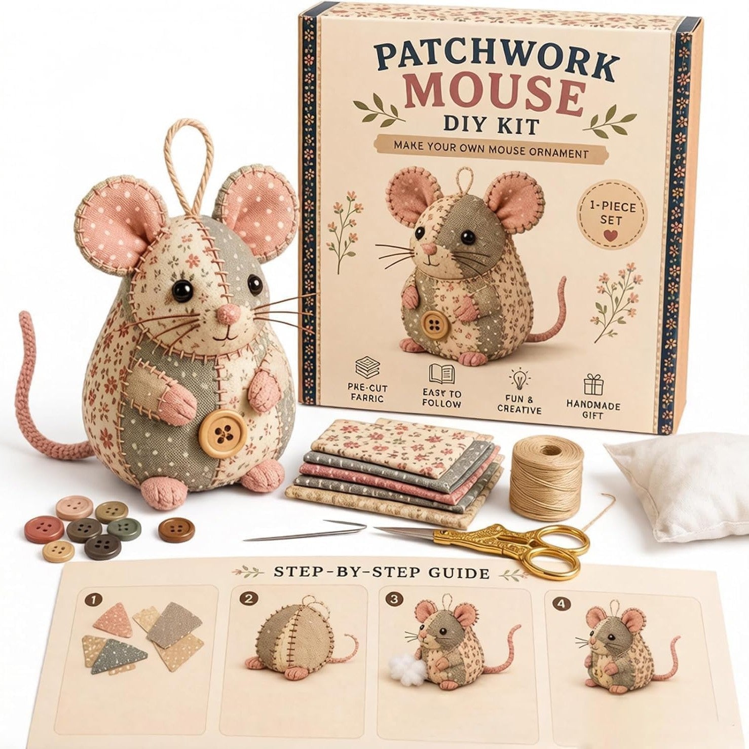 🧵DIY Patchwork Animal Kit – Create Your Own Adorable Animals