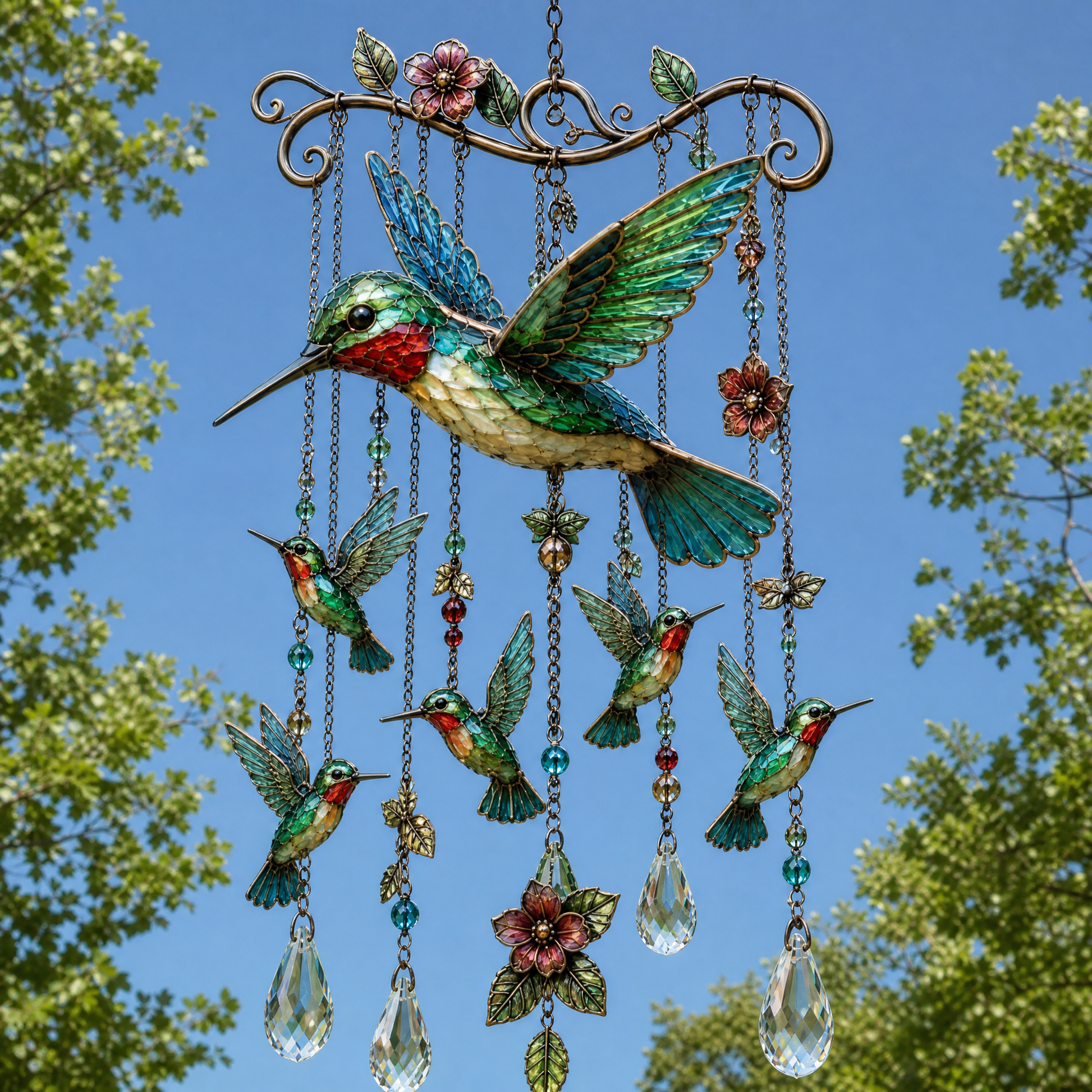 Graceful Hummingbird Wind Chime Add Beauty to Every Breeze