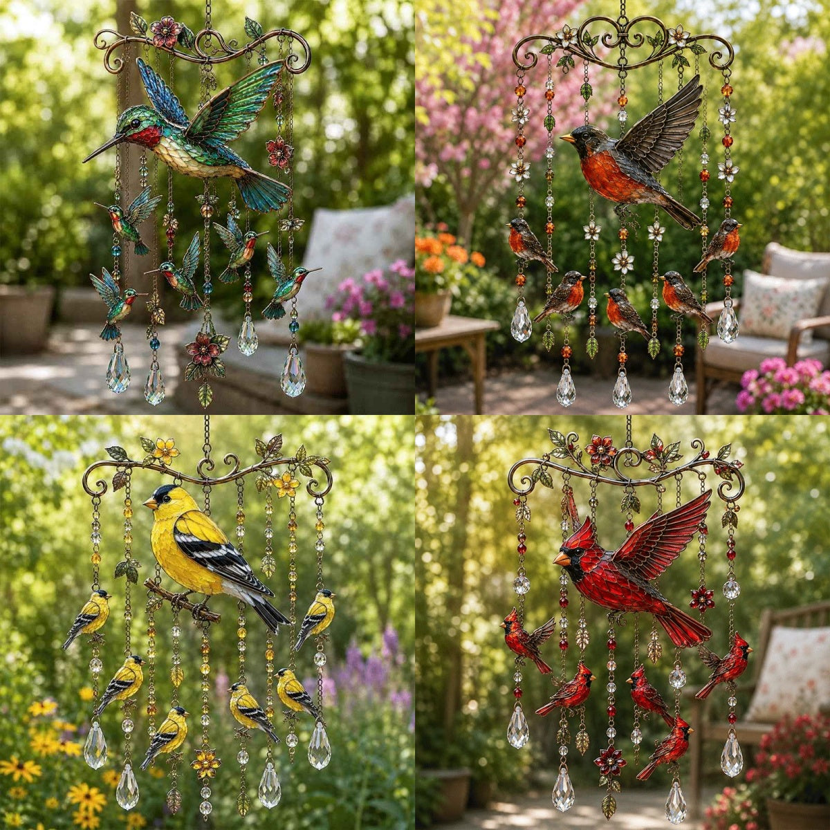 Graceful Hummingbird Wind Chime Add Beauty to Every Breeze